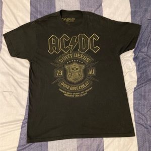 AC/DC Liquid Blue Mens T Shirt Sz L Black Bands